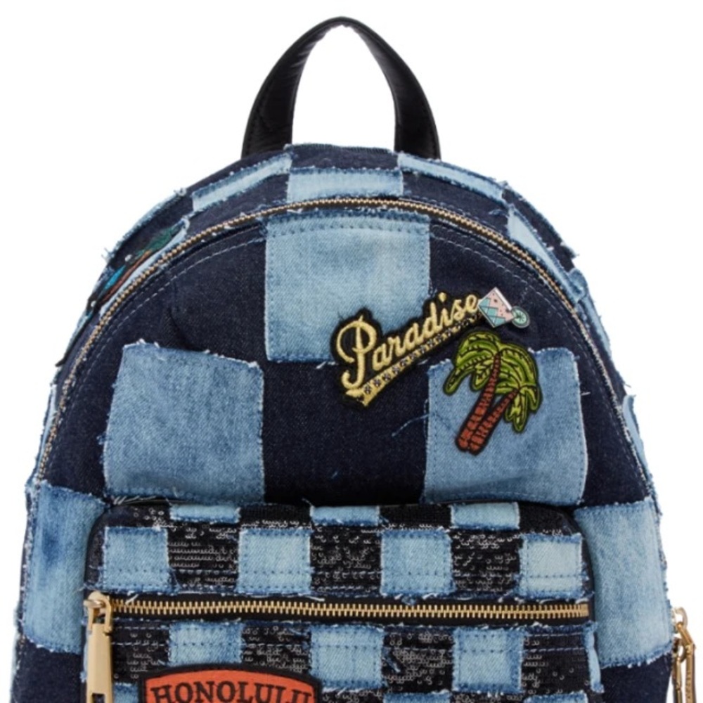Marc Jacobs Paradise Patch Patchwork Denim Biker … - image 3